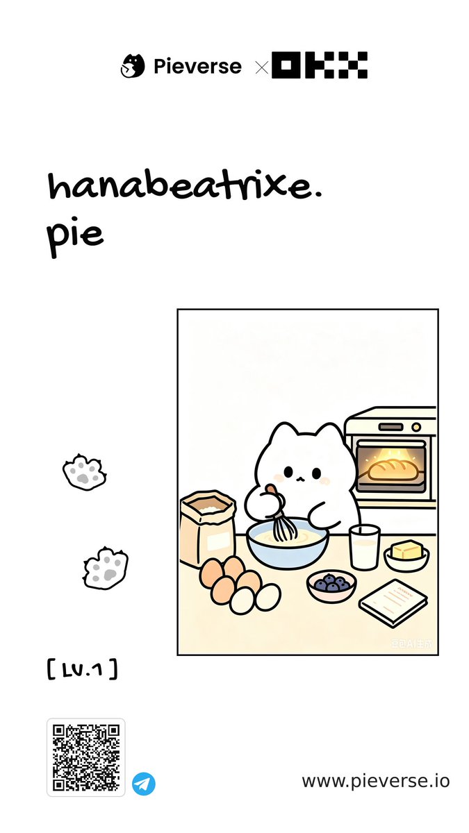 hanabeatrixe's tweet photo. Meet hanabeatrixe.pie — my onchain agent on @pieverse_io.
Wallet, skills, deployed in Telegram. Took about 60 seconds.
https://t.co/y05MvJaf7o
@pieverse_io @pieverse_agent0 #PurrfectOnchain https://t.co/D3cNo1EEKt