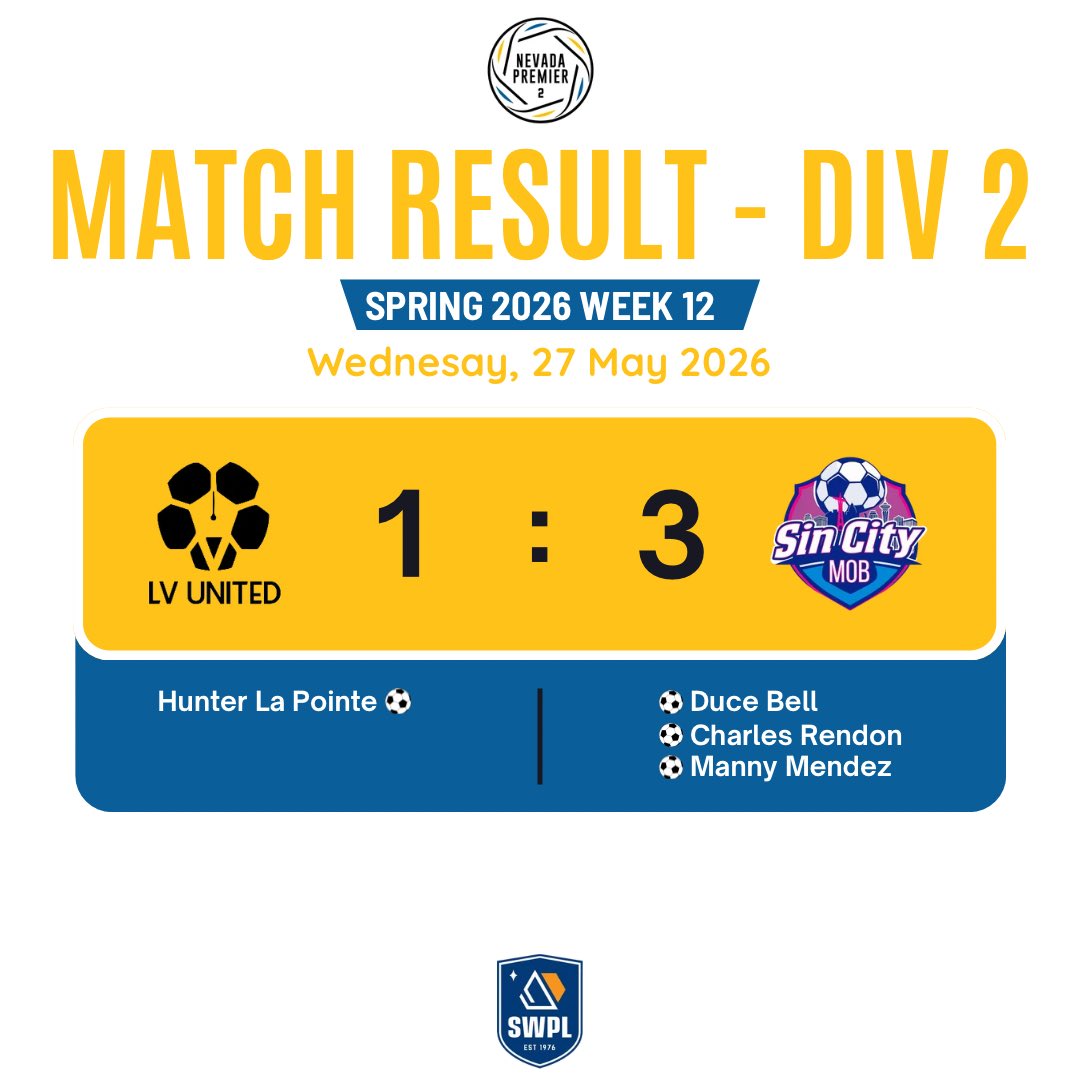 nvpremierleague's tweet photo. Matchweek 12 Results - Div 2 https://t.co/zDXSfojdIV