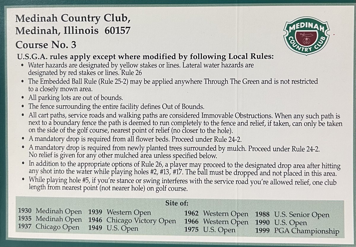 Daily_Scorecard's tweet photo. Hale Irwin born otd 1945. 3X winner of @usopengolf the last coming at Chicago's @MedinahCC #3 Course in 1990. The @GolfHallofFame champ was kind enough to sign this card (and a few others) for me.   Host of this year's @PresidentsCup https://t.co/qrxji1QYBe