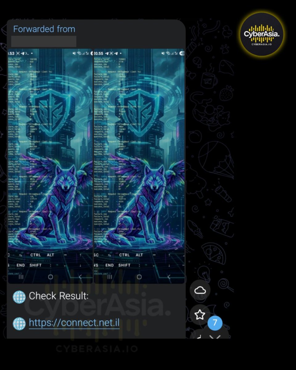 cyberasia_io's tweet photo. 🚨 Israel Alert 🇮🇱

Hacker group #RipperSec launched a coordinated DDoS (Distributed Denial of Service) attack against https://t.co/elezq3zXLa, an Israeli communications service platform.

#CyberAttack #DDoSAttack #Israel #ConnectNet https://t.co/Ra7ZcOATsY