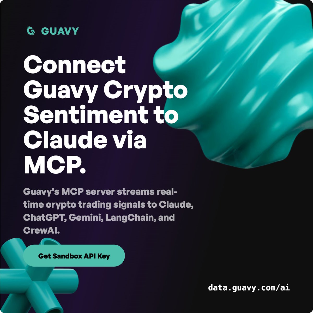 GuavySentiment's tweet photo. Connect Guavy Crypto Sentiment to Claude via MCP.

Guavy's MCP server streams real-time crypto trading sig

https://t.co/6fF8oKYF23

#Guavy #CryptoSentiment #Crypto #Bitcoin #Trading #CryptoAnalytics https://t.co/qRLsGRabu5