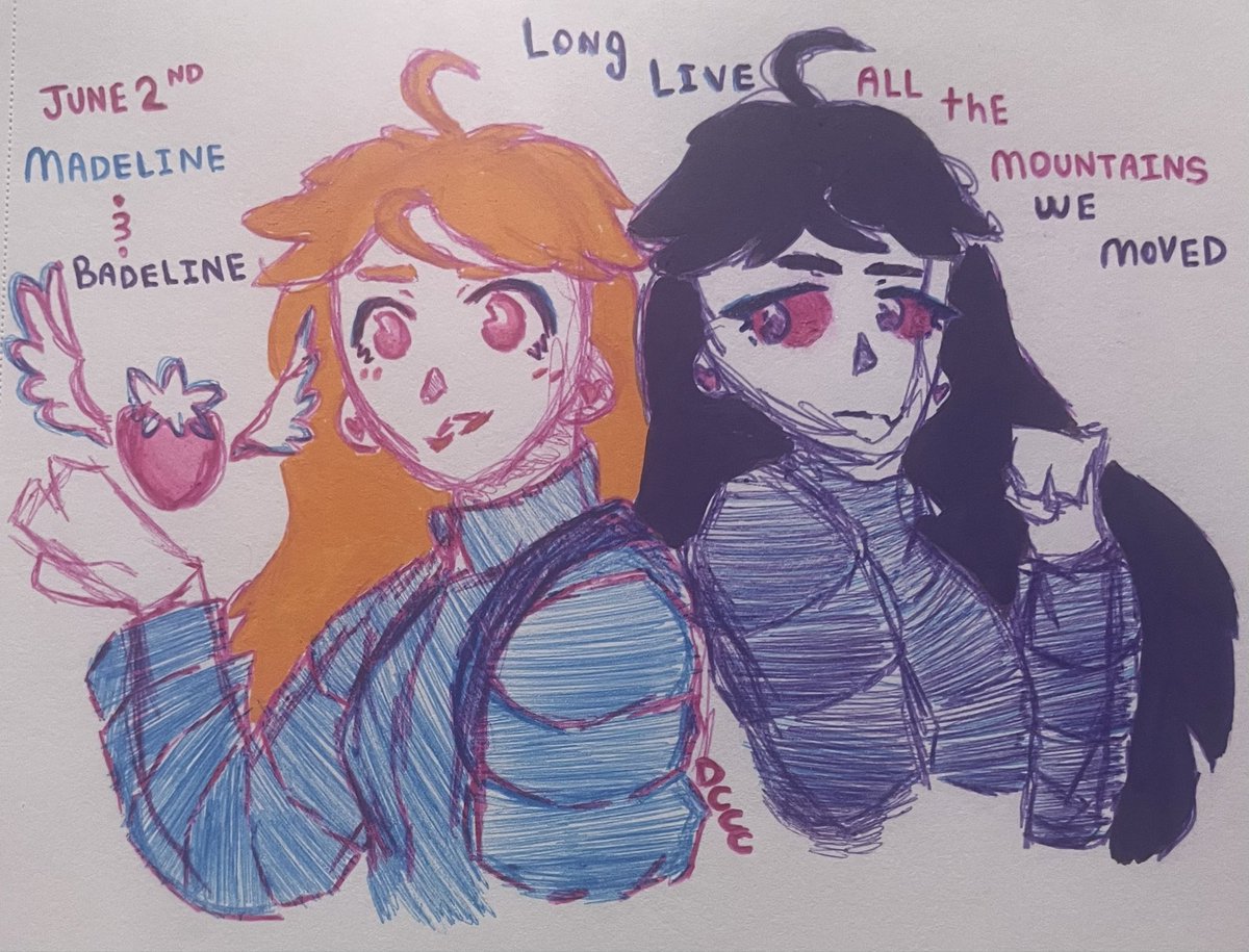 crescent_coop's tweet photo. happy pride month to our favorite trans mountaineers, madeline and badeline!!!
#pridemonth2026 #madeline #badeline #celeste
🍓🩵🏔️💜🎒 https://t.co/6QGpnfVCqy