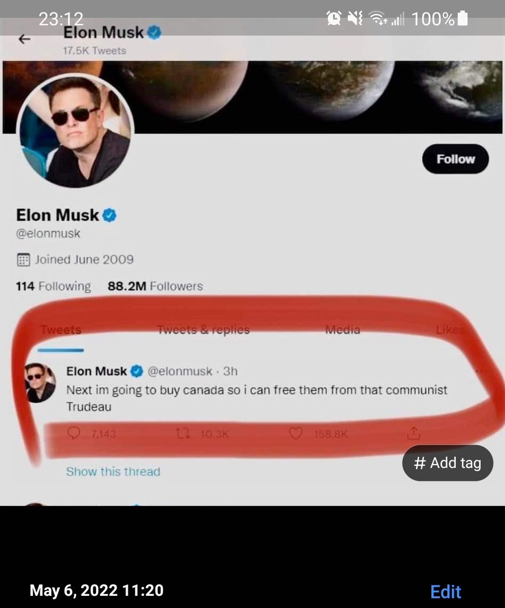LifeR2Style's tweet photo. @elonmusk Just came across this screen shot I saved.  How long are you going to make us wait up here?#CarnageCarney is infinitely worse for us than Castro Jr ever dreamed of being!  Help a Queen's alum out, would ya?! 😎🙏🏻❤🇨🇦✌ https://t.co/TVpGbp5vww