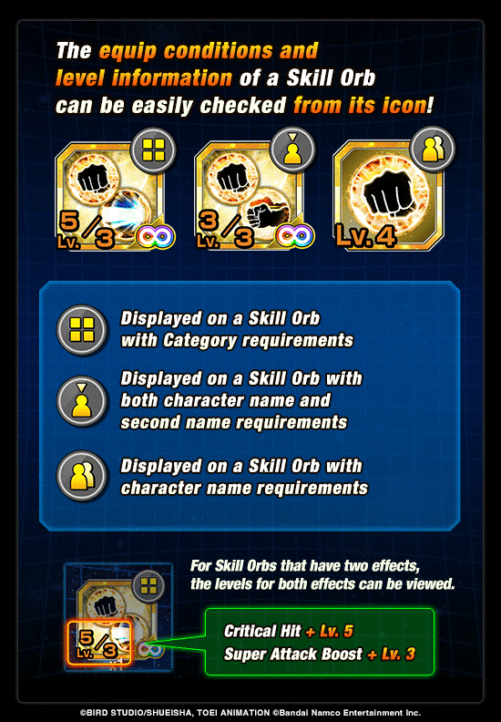 dokkan_global's tweet photo. 📢 Ver.6.2.0 is Here!📢

DOKKAN BATTLE has been updated
with tons of helpful new features!

✅ Bulk sell/exchange SR and lower rarity characters
✅ Jump straight to Baba's Shop from the item list
✅ Skill Orb details are now easier to view from the icon

For more updates and details,
check the in-game announcements👀

#dokkanbattle #dragonball