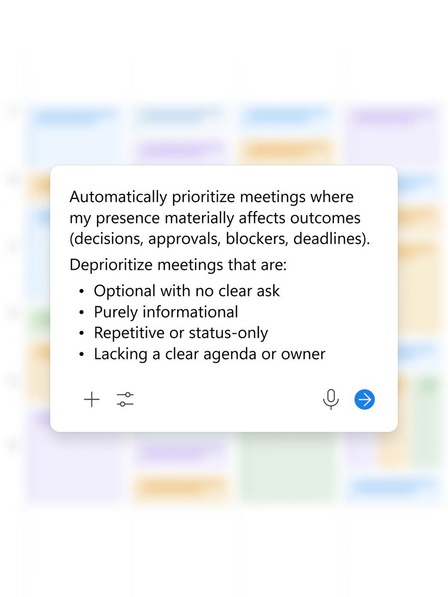 MYMicrosoft's tweet photo. Prioritize a high-importance project and deprioritize non-essential meetings using proactive RSVPs with Copilot in Outlook. https://t.co/IVatFZTars