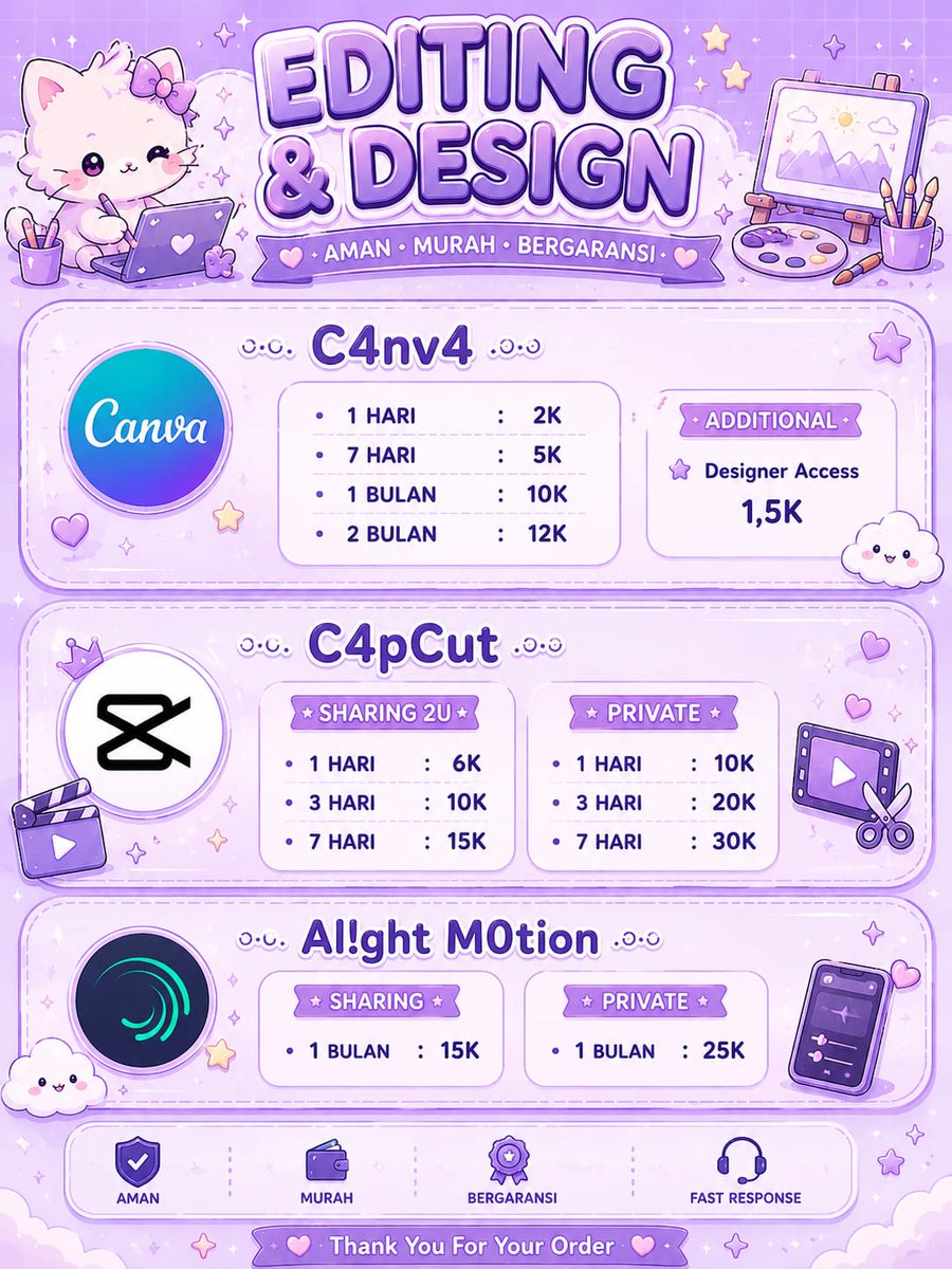 clveoid's tweet photo. Ready semua nih kak, yuk lanjut order
💌 ꒰ა contact via wa ꒱
▹ https://t.co/viN9ELvsjV⁠
▹ saluran wa : https://t.co/f4G6S499RH https://t.co/M3W0mIqxlS
