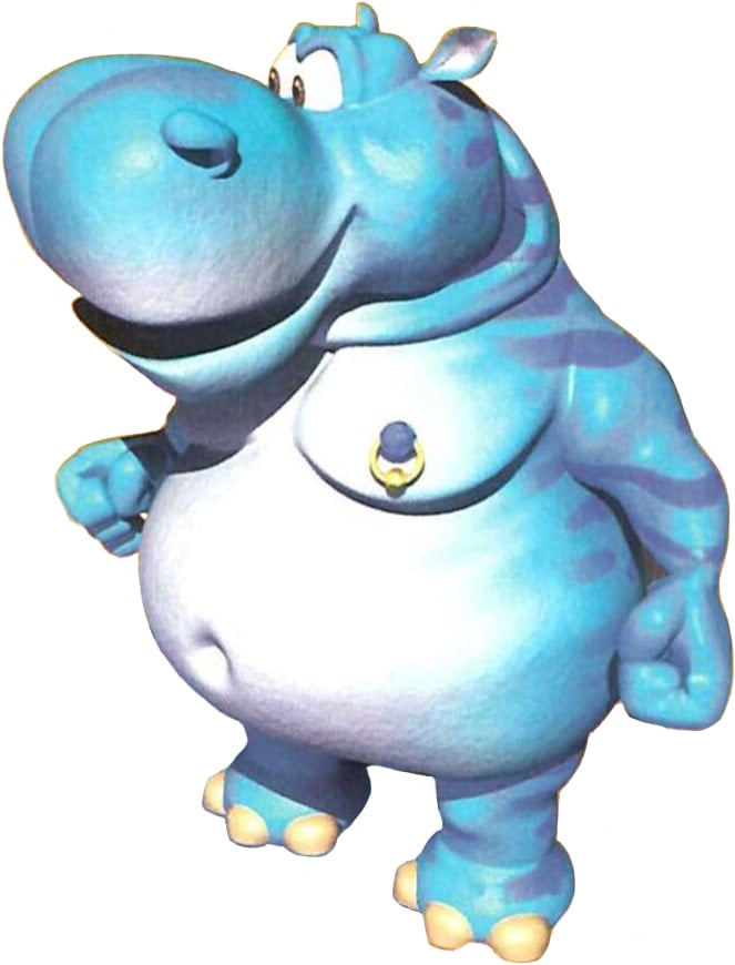 SuperMarioFact's tweet photo. Troff and Scoff's appearance in-game bears nipples with piercings; though their earlier artwork reflected this (including in the instruction booklet), the pierced nipples were subsequently removed in later promotional material. https://t.co/EzGG59HuK2