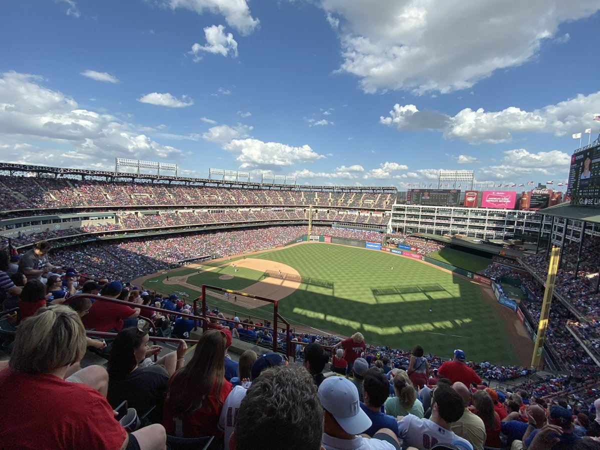 bogle_89's tweet photo. Throw back to the last game at the ballpark in 2019. Miss the old stadium, do not miss the suffering heat. Cool to say that we were at the last game ever played there. Rangers won 6-1. @Rangers #baseball https://t.co/6rK35veuLk