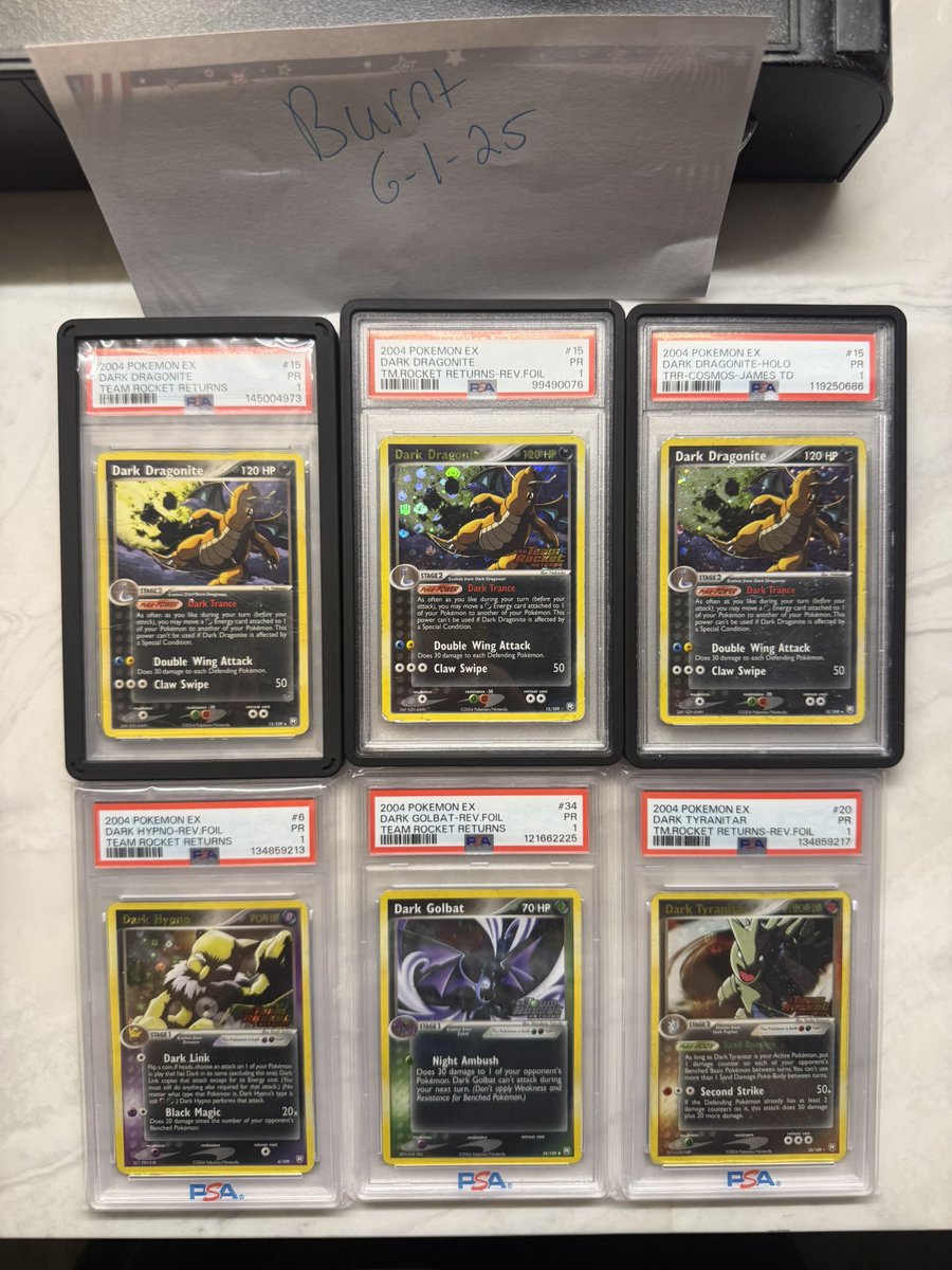 BurntSol_'s tweet photo. @ArnoldMoger WTS / WTT 
Mega Gengar - $3400
Grey Felt - $3100
Bubble Mew - $3400
Mega Dragonite - $2300
Sunbreon - $6000
151 Charizard - $1750

Dark Dragonite Trio - $700
Other 3 Offer! https://t.co/NV3iBlG578