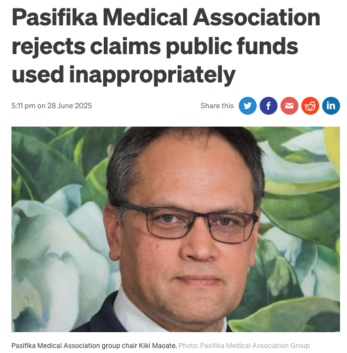 EdLudbrook's tweet photo. So a medical group, funded significantly by government grants, then loses $4mil+ on the stupid Moana Pasifika Rugby team yet does not think it acts inappropriately. NOW there is an 'independent review' from [wait for it] the Ministry of MAORI development! You could not imagine this BS.