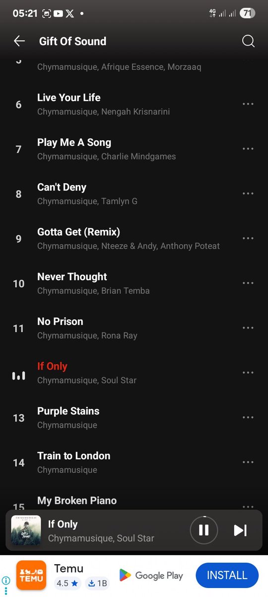 AntonioSanele's tweet photo. @Chymamusique feels like I'm playing a new Album😢🤲 #If_Only missed this song🎵 🔥 https://t.co/SfM45539s3