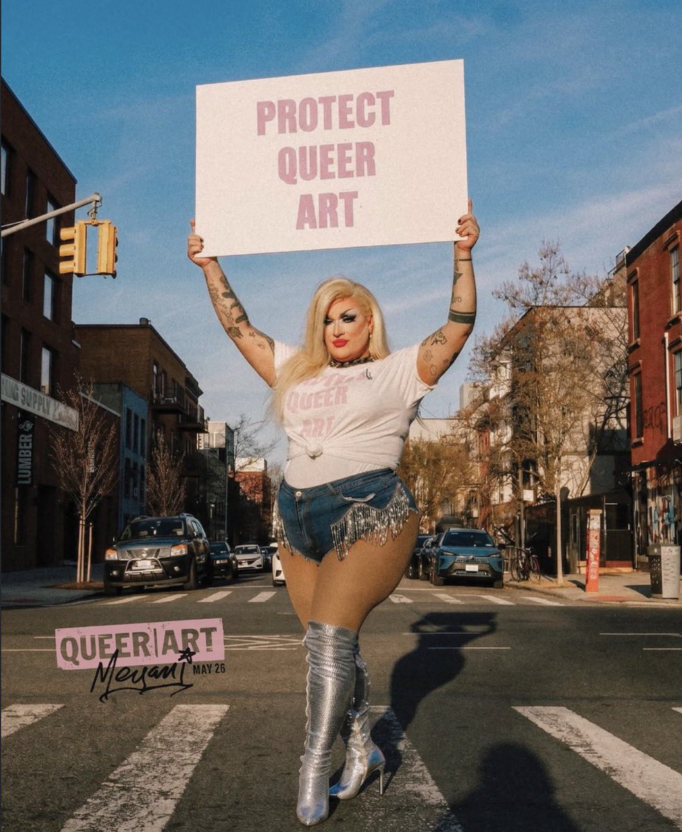 Drag_Crave's tweet photo. Megami stuns in new collaboration with Queer|Art, in which t-shirts featuring the slogan "Protect Queer Art" will be available in exchange for a donation of $50 or more to the organization.

Donate here:
https://t.co/ZeV5pq60x2 https://t.co/arYju7Ef8s