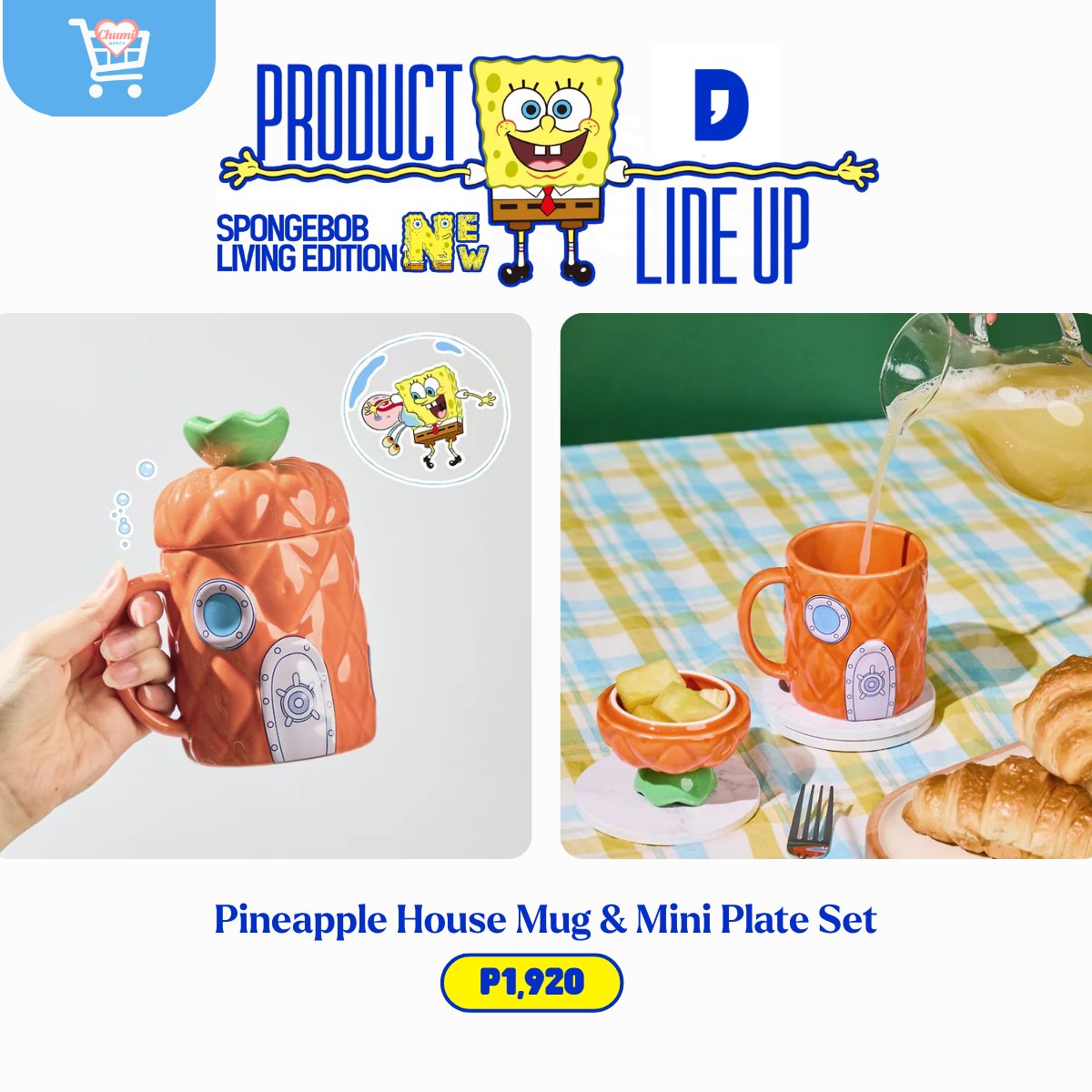 chumimerchph's tweet photo. #ChumiMerchGO PH GO WTS LFB

ORDER UP 🍍

Dancomma Korea x Spongebob Official Merch straight from 124 Conch street 🧽
💛 Items: Pineapple house mug & plate set, Plankton / Patrick rug, Mug set / Glass set, Jellyfish tumbler, Bikini Bottom mirror, Pajama set, Krusty Krab headband

💖DOO: June 5
💖Payment:
> Initial Payment: June 6
> Remaining Balance: July 3

🛒 Order: https://t.co/esKd6GObNz