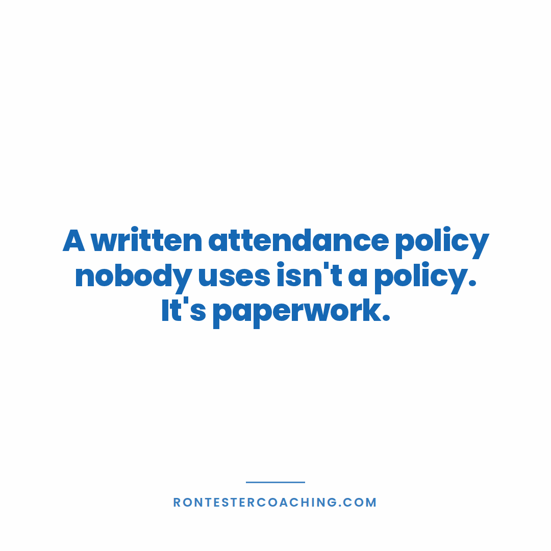 rontester's tweet photo. Clinic attendance is not only a patient problem.

It is a standard the owner sets, teaches, reviews, and protects.

A written policy nobody uses is not a real policy.

It is paperwork. https://t.co/x5uTqltSS5