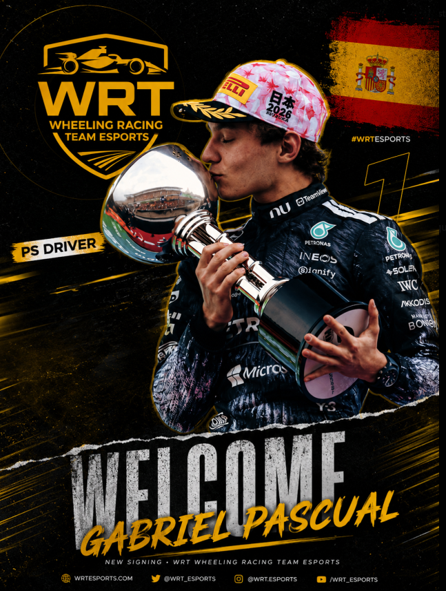 WRT_eSports's tweet photo. 🟡 WRT eSports NEW ERA SIGNINGS

🔷 Samuel Belope (from VRT) – PS Driver
🔷 Gabriel Pascual (from ZET) – PS Driver
🔷 Asier Izkara (from ZET) – PS Driver
🏁 Ready for the F1 26 era
🏆 Building a strong roster to fight for everything
Welcome to WRT 💛
#esports #f126 #WRT https://t.co/kurotHW9I6