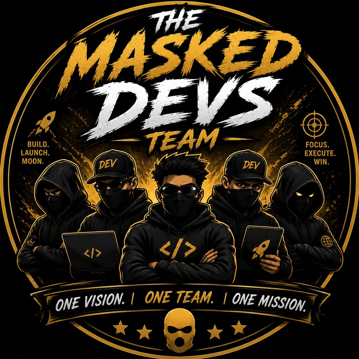 The masked dev tweet media