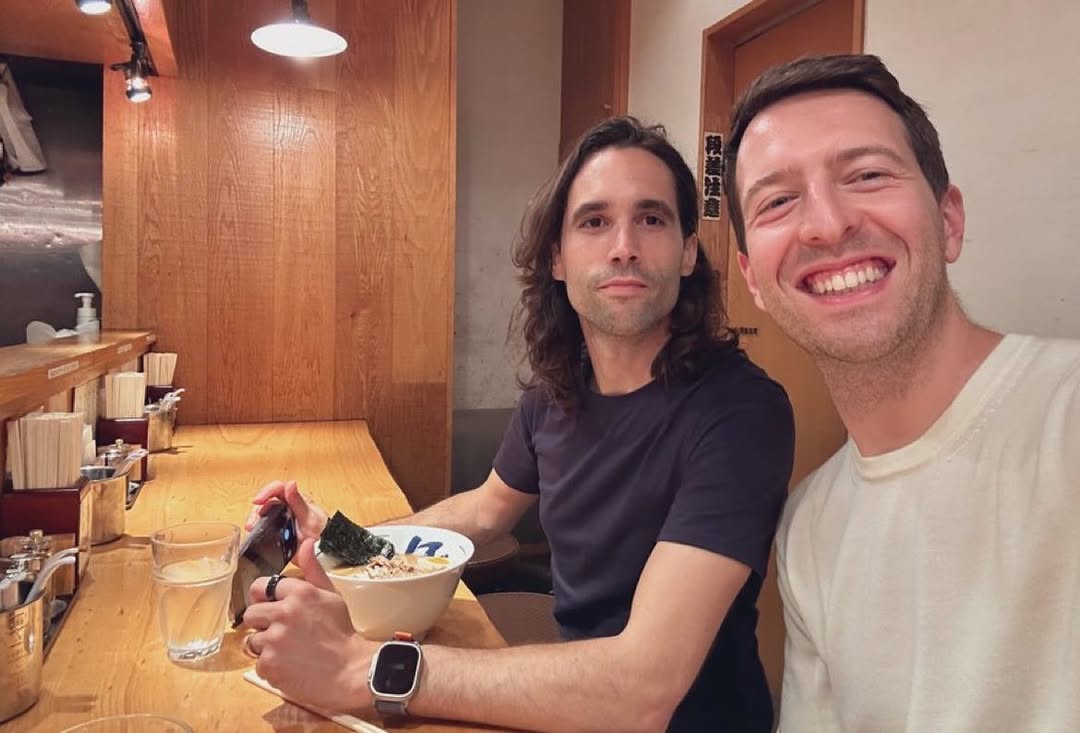 marcelolebre's tweet photo. People assume a company like @Remote gets built from behind a laptop. For the first few years, @Jobvo and I were getting on planes.

We flew country to country to set up our own legal entities, open bank accounts, document compliance, and learn the local details that make payroll work.

Here's us in 2023, celebrating Japan, the latest country expansion at the time, with our favorite food.

When we started, people told us we were nuts. "Just buy some local companies, duct-tape something on top, and sell that." We didn't want to. Payroll has no shortcuts, and the shortcut always comes due for the person on the other end: someone gets deported, or doesn't get paid on time, or opens their payslip to a surprise.

So we did the slow thing. We went into every country we operate in and built the stack from the ground up, one country at a time, laying those rails by hand. We're the only company that did it that way.

Now everyone's racing to put AI on top of payroll and finding out useful AI only works when there's something real underneath it.

Seven years of flights, entities, and paperwork, so that one day this could feel effortless.

Now we've opened it up and the best is yet to come. Any company, any tool, any workflow, any AI agent can plug into Remote and run on the global payroll infrastructure we spent seven years building: https://t.co/pa8RwLOdru

Let's go!