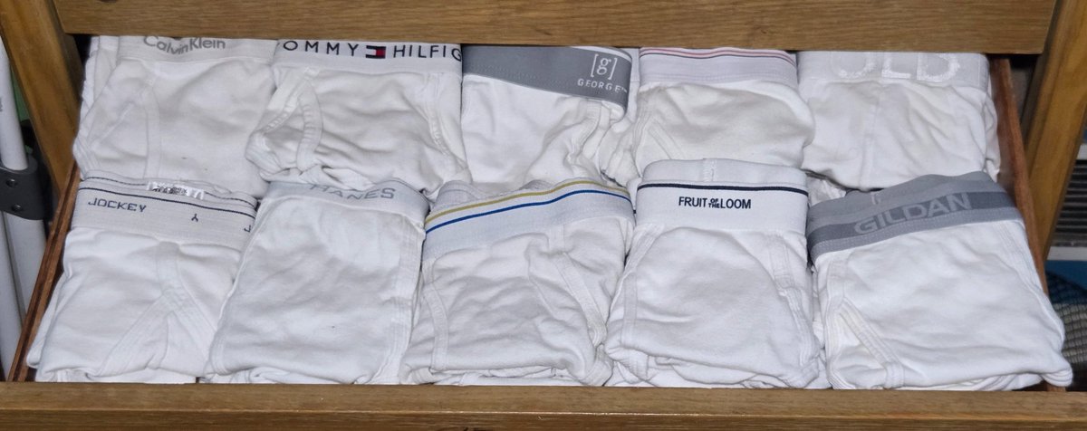 ilikemorethansh's tweet photo. Do you like your underwear drawer messy or organized? 
#tightywhitiesTuesday #twt #tightywhities https://t.co/kRODUjDFG9