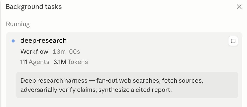 jordanvhemert's tweet photo. @trq212 @sidbid It's almost unusable when a simple deep research task uses 3.1m tokens and obliterates our usage for the next few hours. It ran like 3 times yesterday and I never even mentioned the word "workflow". Please fix this. https://t.co/o8lNSsOEzX