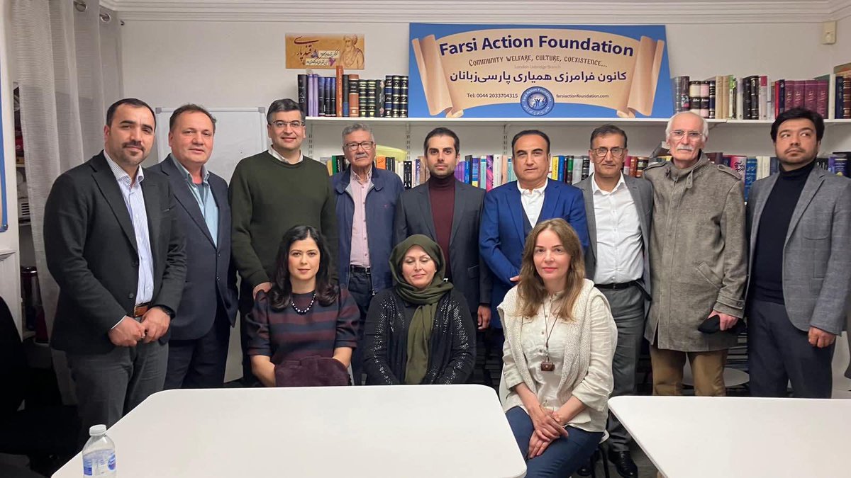 NRFForum's tweet photo. 🇦🇫⚡🇬🇧 – NRF head of foreign relations Ali Nazary was cordially hosted by the Farsi Action Foundation in London. He shared his views regarding the current state of Afghanistan under the Taliban terrorist regime and also explained the depth of the Persianate civilization https://t.co/RD1Ma09PP3