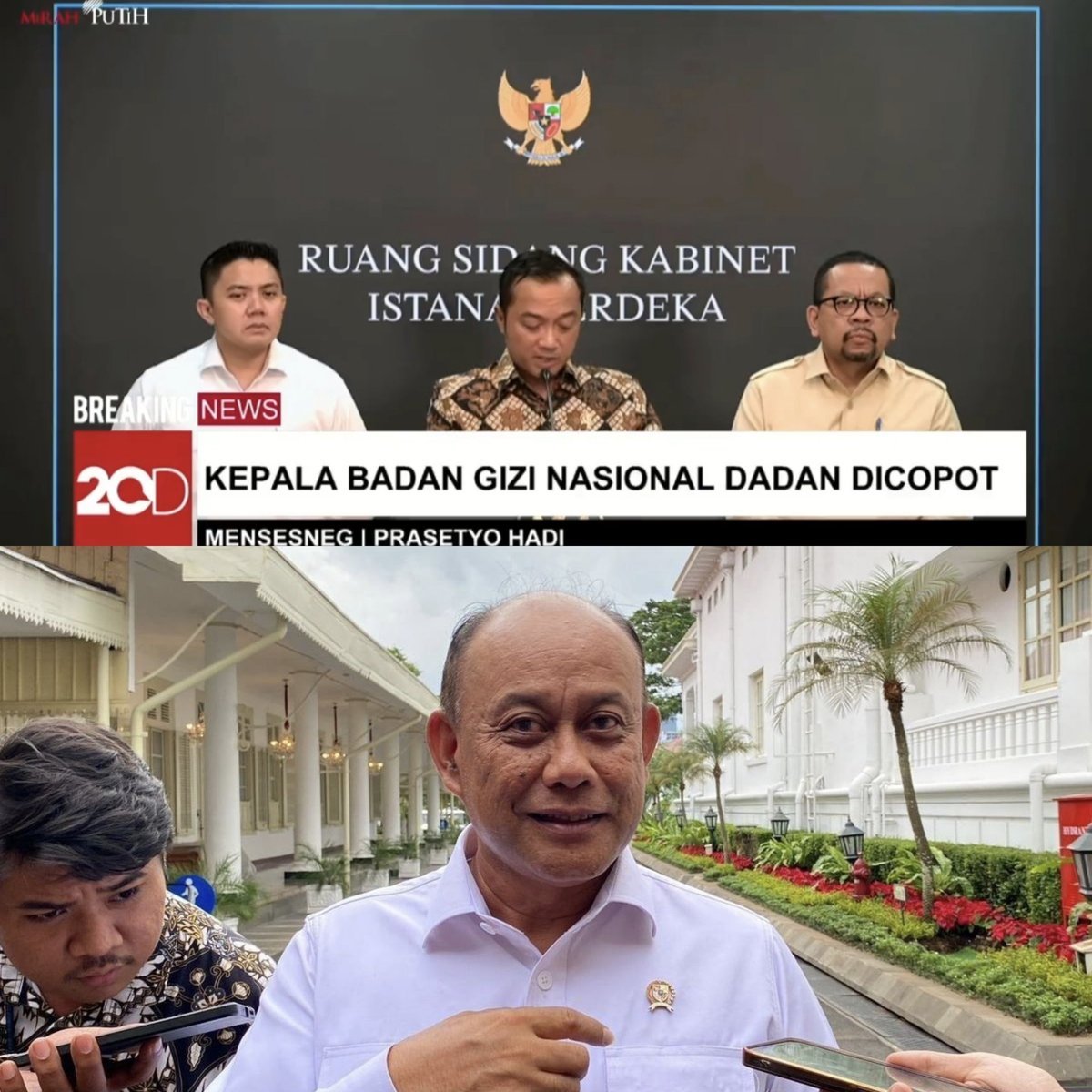 ArtWinlock's tweet photo. Dadang tiba-tiba dicopot Prabowo dari Kepala Badan Gizi Nasional. https://t.co/bxgf1K6aSP