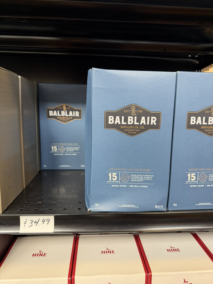 TheLastCallYT's tweet photo. Any fans of @Balblairwhisky? Store got in a bunch of their 15yr in and only $34.99. Willing to take a risk for this price! https://t.co/BO2aBflvd1