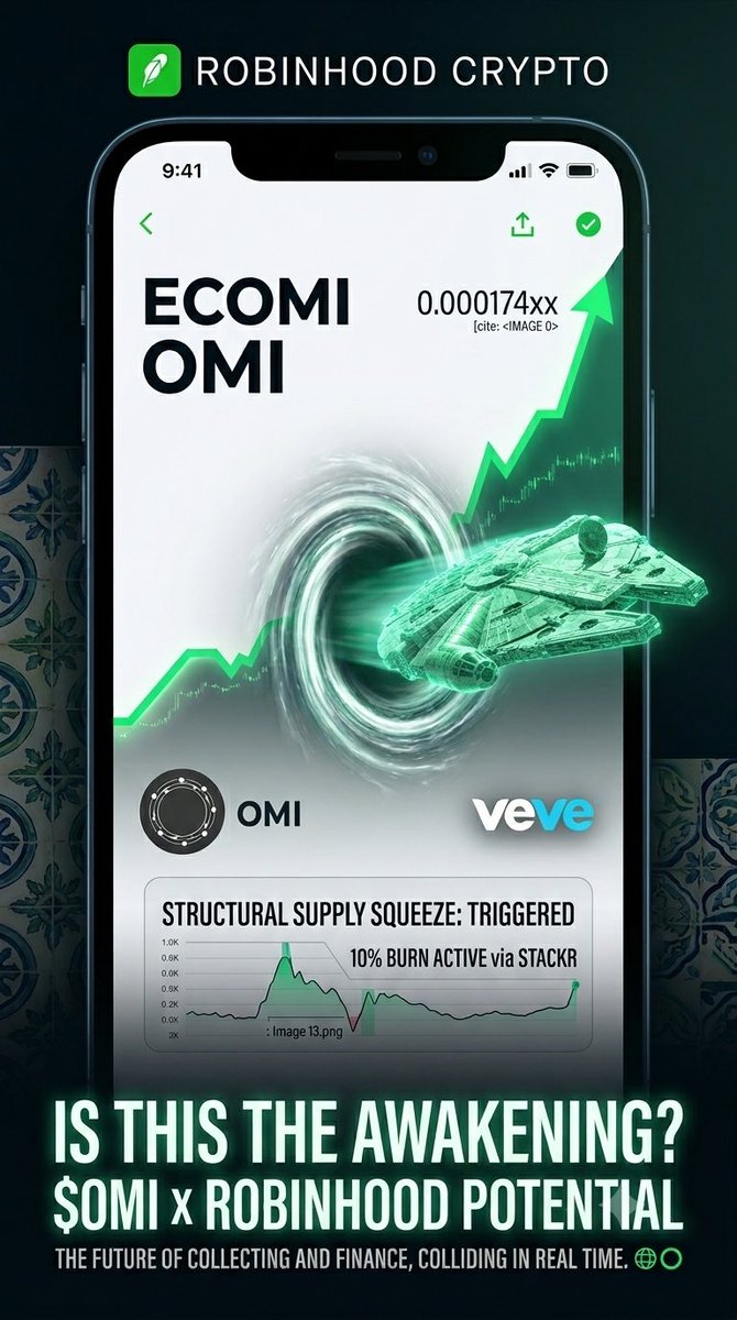 cryptoDesann's tweet photo. When @RobinhoodApp ? @ecomi_  $omi #veve https://t.co/UQuvT8YWF0
