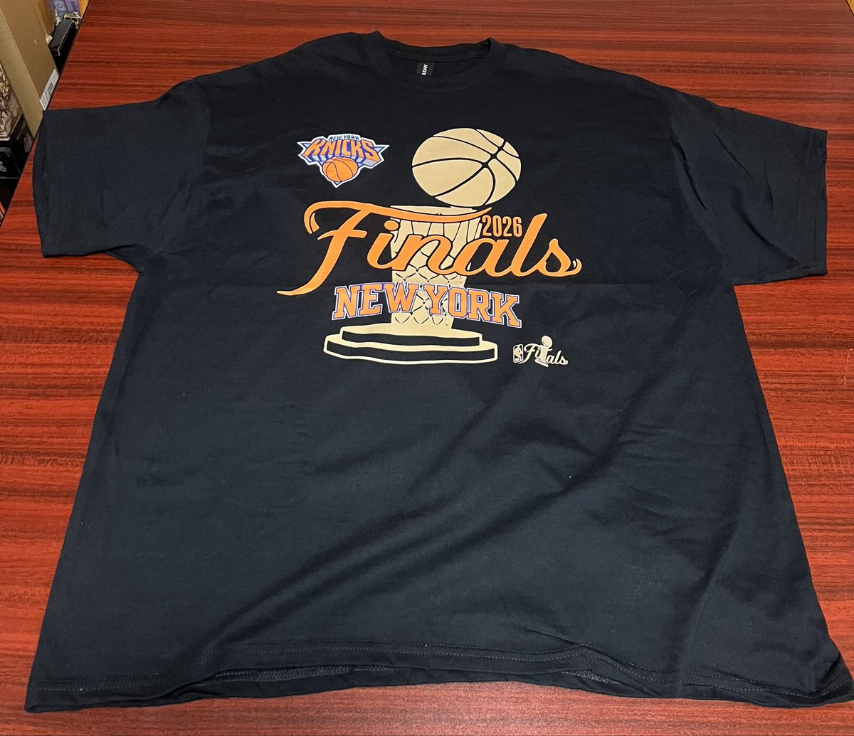 1015_julio's tweet photo. Knicks 2026 NBA Finals shirt came through today https://t.co/IcpZlY5wMk
