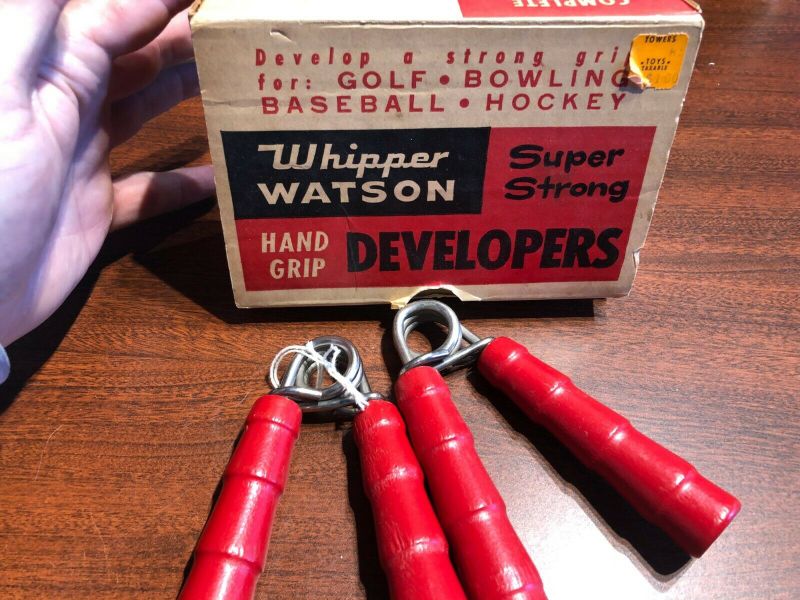 mapleleafwrest1's tweet photo. The weights are cool. Watson was ahead of his time for merchandising putting his name on a ton of stuff. For exercise he also had various weightlifting accessories as well as leg boots, strength bands, and hand grips. Though they mention everything but ...wrestling 😀 They also came with the official Whipper Watson exercise program.