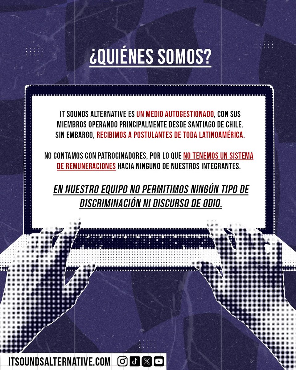 itsoundsalt's tweet photo. ¿Te apasiona la música alternativa? 🎧¿Quieres participar en nuestro medio escribiendo contenido? ¡Te invitamos a ser parte de nuestra octava convocatoria!

Buscamos a personas motivadas para hablar, escribir e investigar sobre la música.

¡Mucha suerte en tu postulación! https://t.co/gjiQGh5gib
