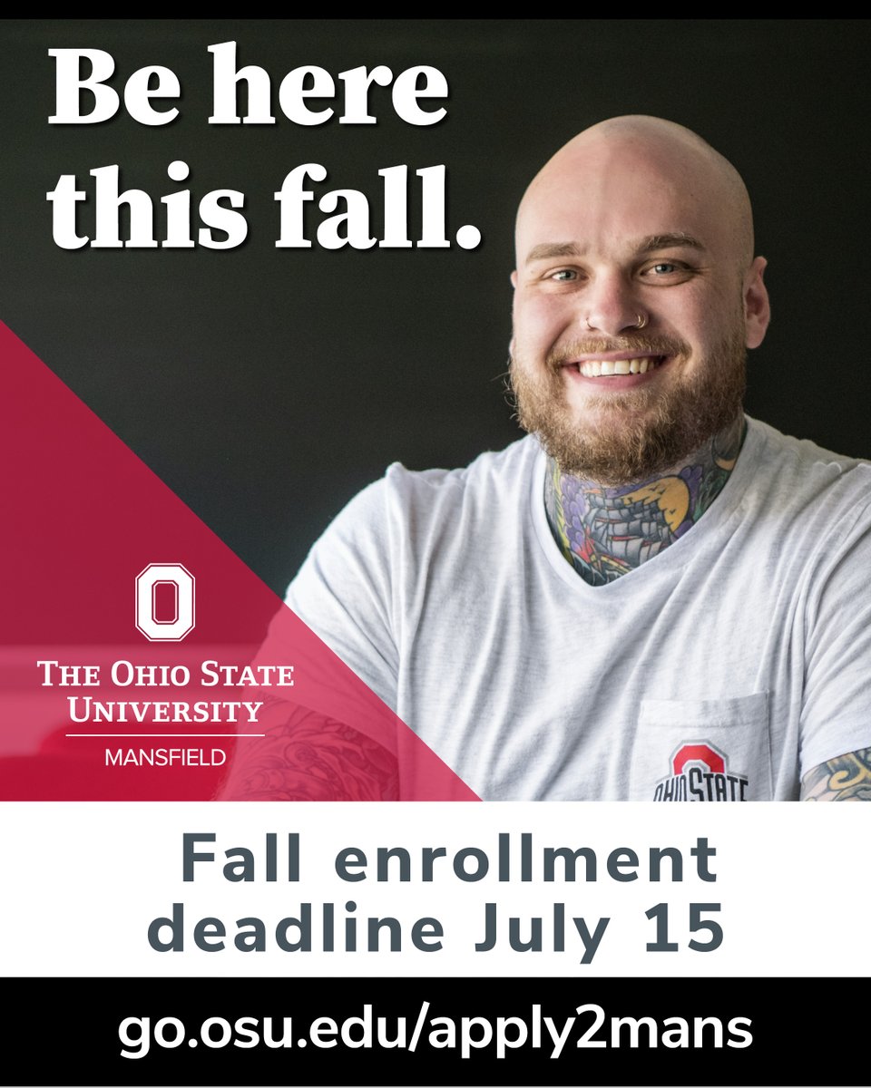 osumansfield's tweet photo. Need a college plan that actually fits your life? 👀

At Ohio State Mansfield, you can stay close to home, work your job, save money, AND earn an Ohio State degree 🎓

Fall enrollment is still open — your future self will thank you.
https://t.co/oAVBn9iyuk https://t.co/GTmkMH91B6