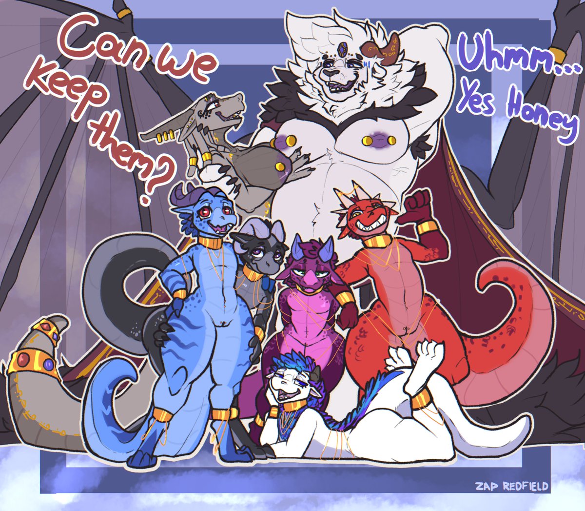 ZapRedfield's tweet photo. The dragon cleaning squad got adopted <3 https://t.co/5VezKxdaPQ