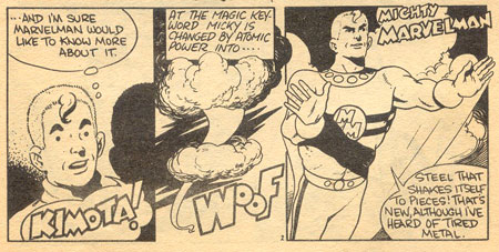 NoOneComicsve's tweet photo. @ChespasB El "Shazam" original es comparable con el MarvelMan original, no con el de Alan Moore / Gaiman que lo que hicieron fue deconstruirlo, Superior es una idealización y reafirma el arquetipo y Mighty Man es una bizarrada, y no necesariamente es un niño https://t.co/peLY5jpd5C