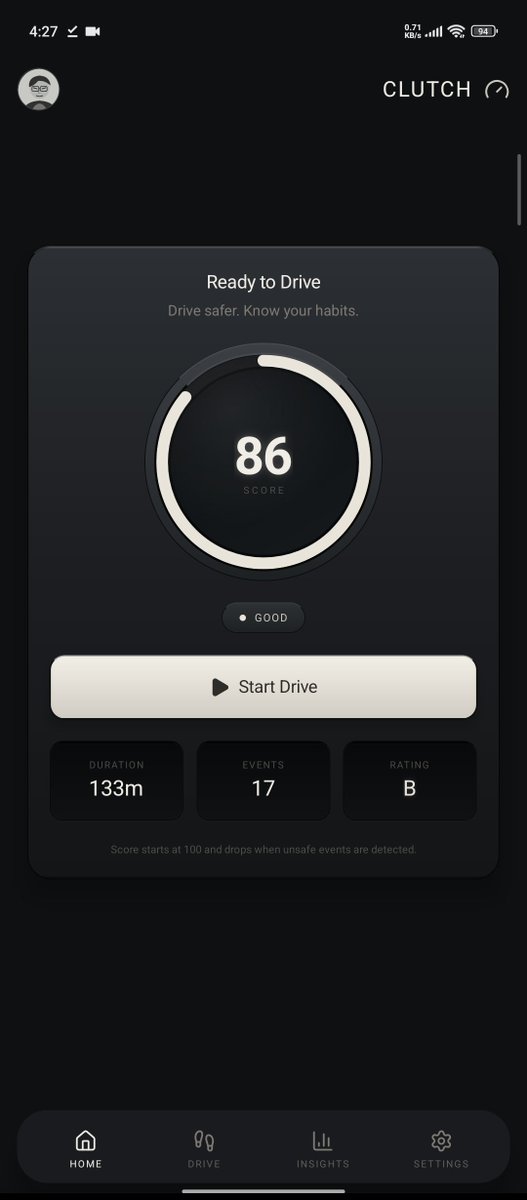 sudo_core's tweet photo. Another day.. another project !! 

made CLUTCH

Analyze driving score and generate driving safety score

Use Device sensors to do that

AI suggestions and feedback

Mentor : @surajtwt_ 

Being better at mobile dev with each one

@Hiteshdotcom @ChaiCodeHQ  @nirudhuuu 
#chaicode #chaimobile