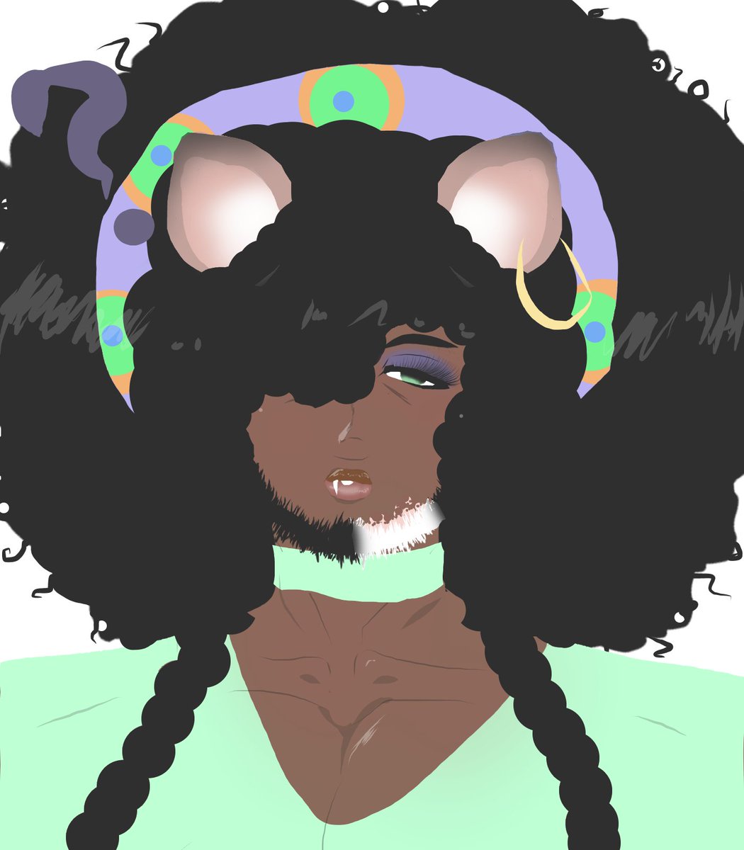 Buddhistbotany's tweet photo. Okaaaaay, that wasn't as bad as I feared. I even tried to draw an eye.
I haven't drawn with a mouse since I was 5 
(x w x)

I don't want to try full body yet, pfft. https://t.co/5Tt0oyAFSR