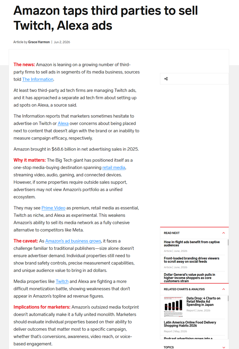 dancantstream's tweet photo. Twitch's ads are so great and compelling that Amazon had to bring in other companies to handle it.

...Because nothing says "everything is fine!" like outsourcing your main revenue source https://t.co/gi9pet09jZ