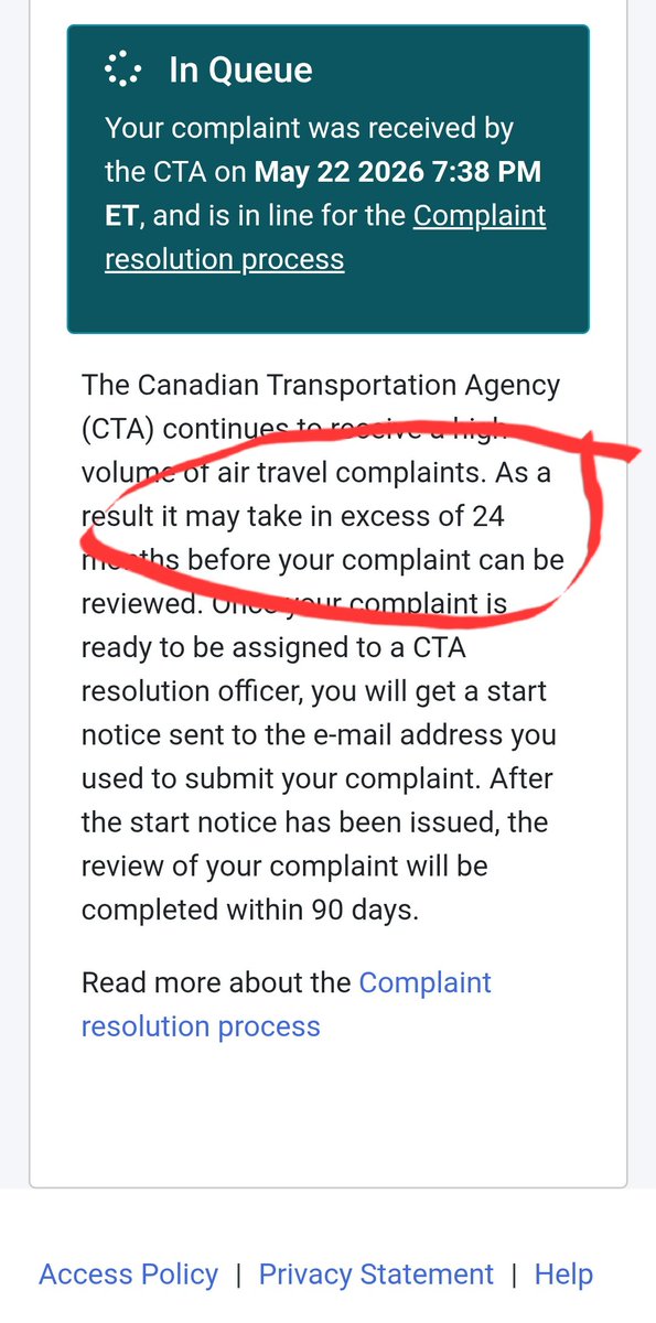 Solojetset's tweet photo. @ChantalHbert I submitted a claim 10 days ago....  I might get an answer back in 24 months! https://t.co/2FmYMPA8cQ