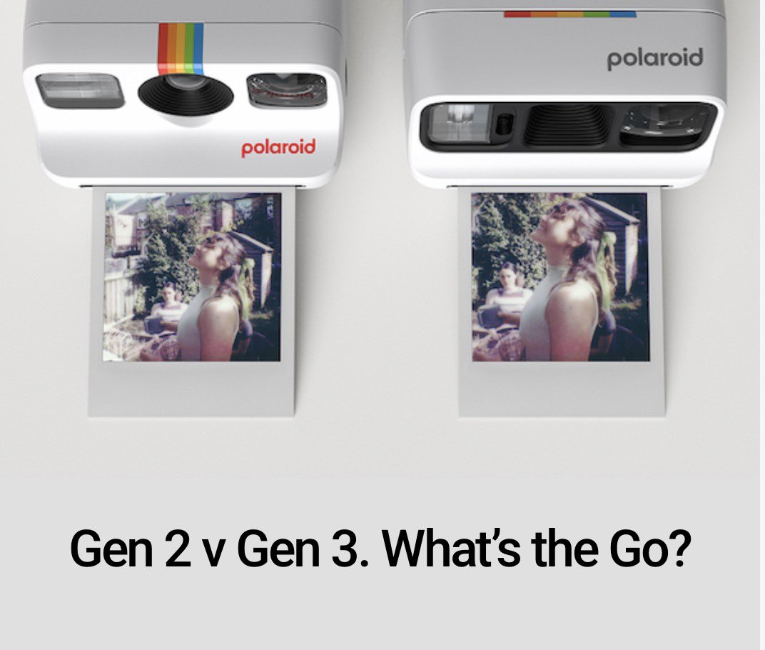 cryve's tweet photo. 新しい
「Polaroid Go Gen 3」

これは…
最短撮影距離が近くなったのか…
レンズがテレ寄りになって画角がわかったのか…

ポトレ・物撮りとしてはいいのかも？
公式Webでは¥18,000か〜

Light Blue色がいいかなー
グレーっぽくて良い！

#polaroidgogen3 https://t.co/rCf1TkEe3F