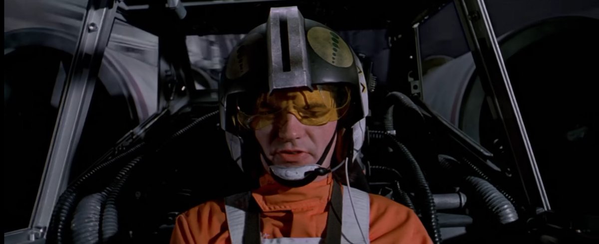 Element115art's tweet photo. Red Leader: "Keep your eyes open for those fighters."

Cut to Red 10, inexplicably flying with his eyes closed: "There's too much interference." https://t.co/wXHdYBQyab