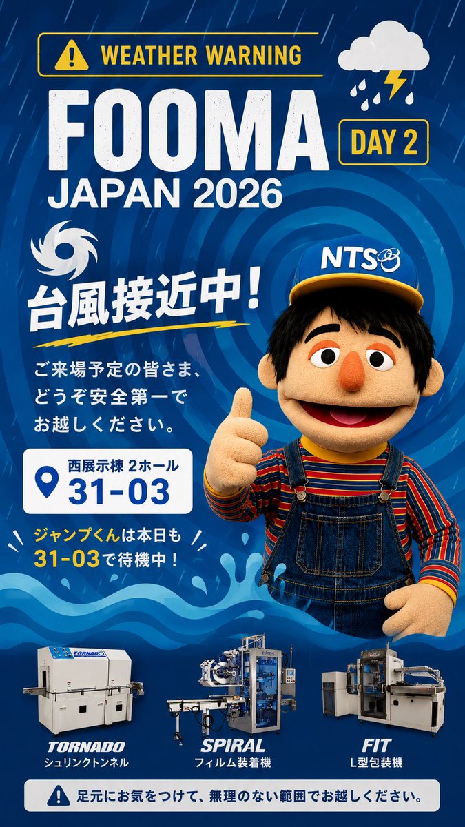 shrin_kun's tweet photo. #foomajapan2026
無理のない範囲で気をつけて
お越しくださいませ!!!🌀 https://t.co/uFRyW5vezx