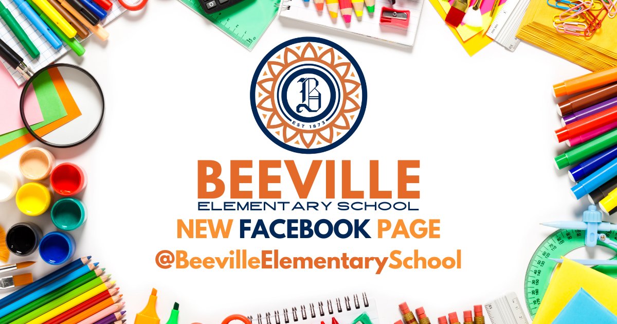 BeevilleISD's tweet photo. Beeville Elementary School (New Facebook Page) https://t.co/MZGlBARksk via @ParentSquare https://t.co/qkwe3rBjyC