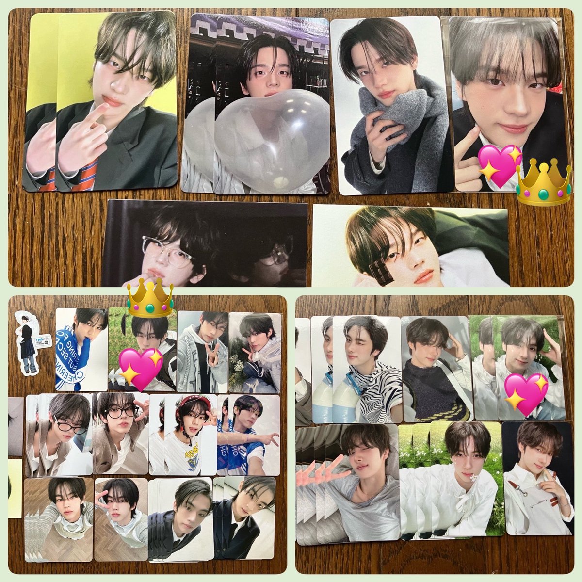 lvshntws's tweet photo. @yu7ha11mama ご検討ありがとうございます🙇‍♀️
では以前🩷をつけさせて頂いたうち在庫のあるもの2枚と当方の👑での2:2での交換可能でしょうか?? https://t.co/hJUFG8jPYf