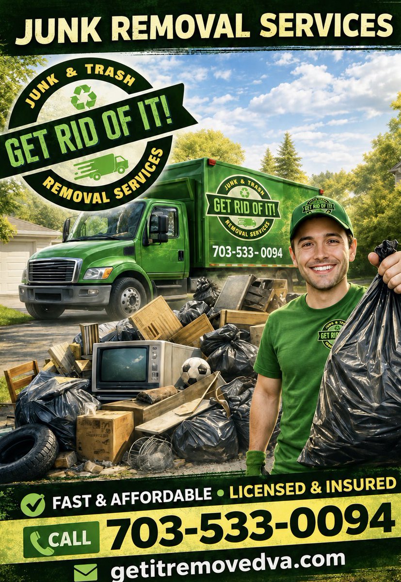 gitridofit's tweet photo. Same Day Service and budget friendly  Junk and Trash Removal !!
We still have openings for this week and weekend !! Serving all of DC , Nova , PG County and Montgomery County !! 
703-533-0094 https://t.co/gdlq4MM67f