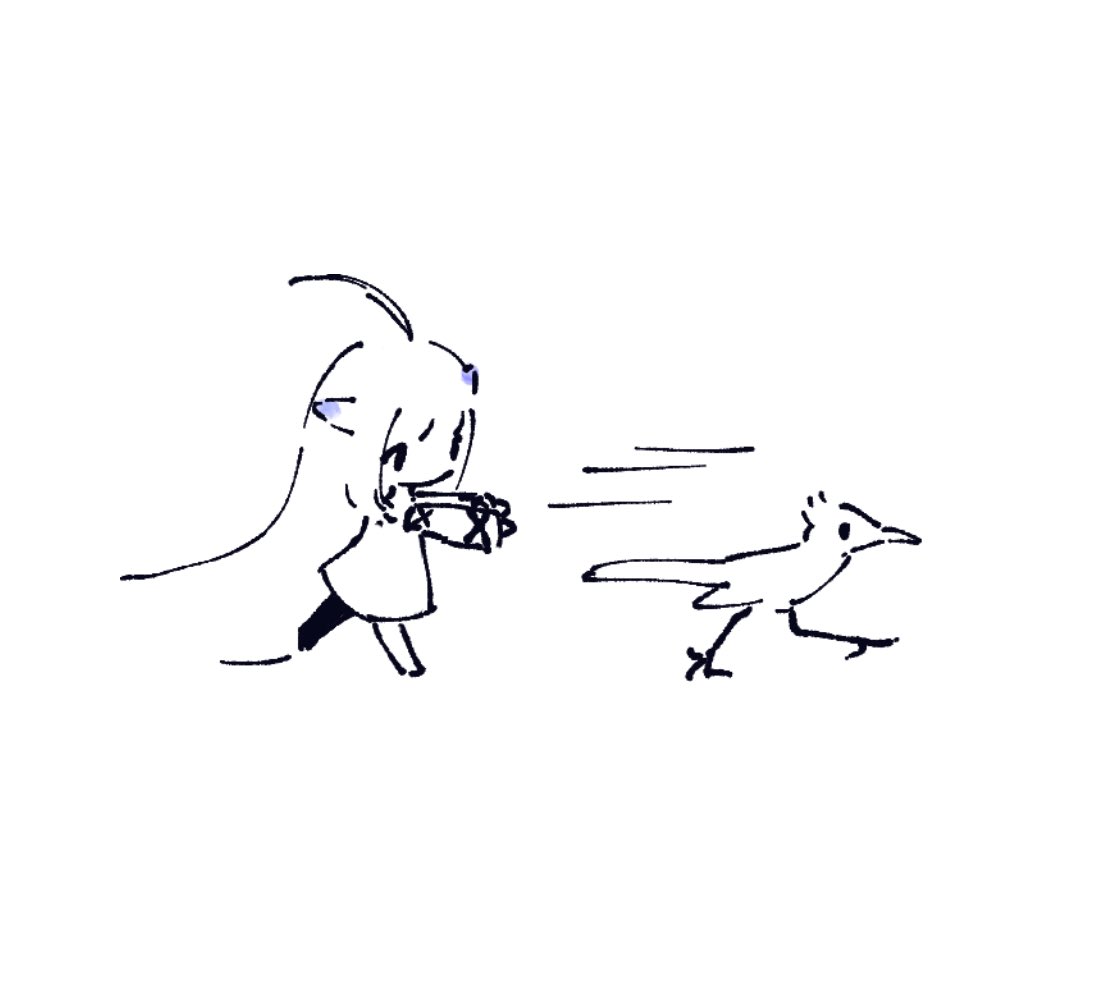 shird's tweet photo. shird + wild animal 🦕

(in order : cat, roadrunner, kangaroo, weevil)
' ェ ' https://t.co/FAJRPM7lf8