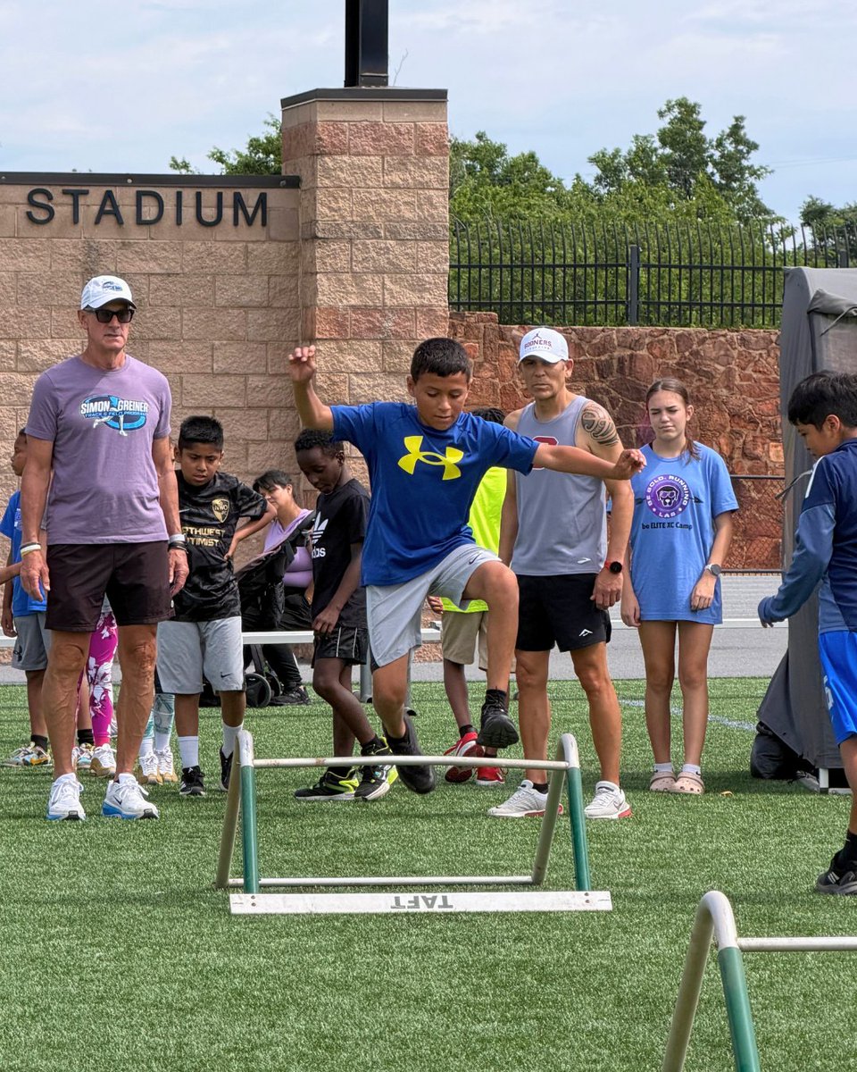 FieldsFutures's tweet photo. Year 5 of the Simon Greiner Program’s free summer track camp is underway at Taft Stadium! 🏃🏽‍♀️ 

Nearly 50 OKCPS athletes are learning and growing with coaches from Fields &amp; Futures, OCU, and Be Bold Running. Join us tomorrow, 9 a.m.–noon! Email david@fieldsandfutures.org. https://t.co/4zq5R9wxnT