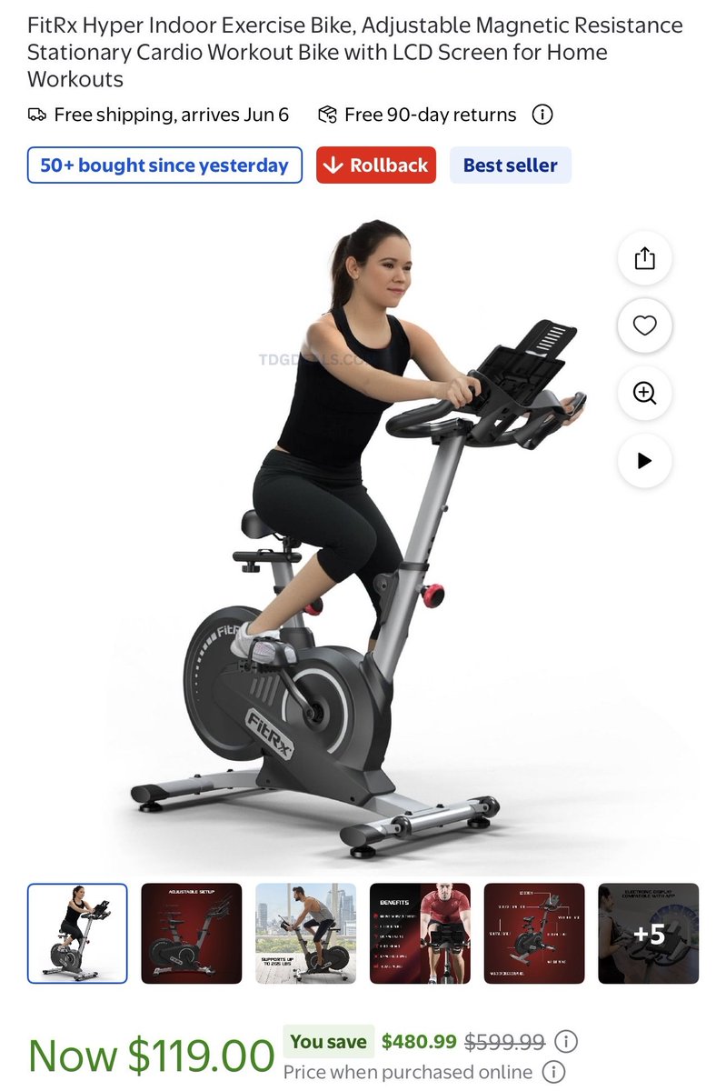 thedealsguy_'s tweet photo. $120 FitRx Hyper Indoor Exercise Bike

Normally $600

Great for those who looking to get a home workout!

https://t.co/EmSqPeWZtP

#ad https://t.co/c56clui22j