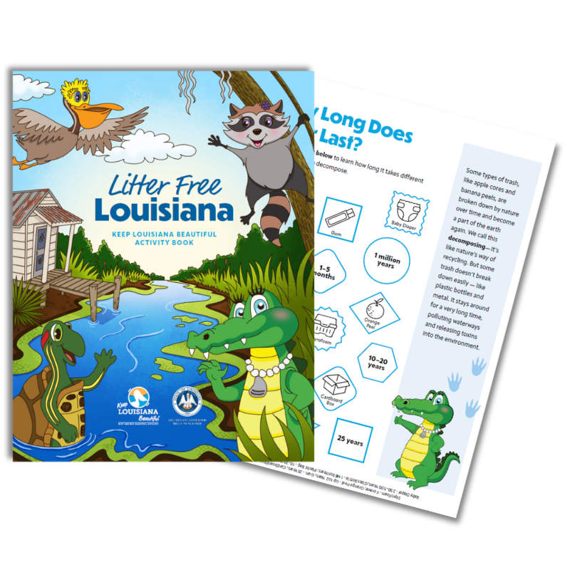 KeepLABeautiful's tweet photo. Looking for something fun and educational to do with your children over the summer? Check out our Litter-Free Louisiana Activity Book!

Order or download your copy here: https://t.co/i6vWTaZoMk

@louisianaltgov https://t.co/m8cw5cTPhz