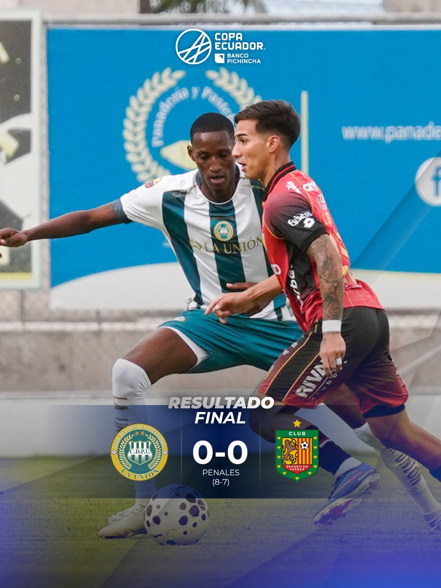 CopaEcuador's tweet photo. La Unión venció a Deportivo Cuenca y está entre los 16 mejores del país. 

#CopaEcuadorBancoPichincha 🏆🇪🇨 https://t.co/Bq8YiBv6ou