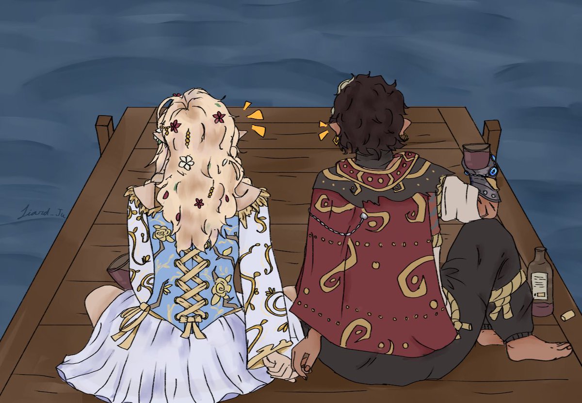 Liaard_Ju's tweet photo. É canon? Não, mas decidi deixar meu lado fanfiqueira agir, e achei essa cena do píer mto fofa 
(tô sem tempo de fazer o resto dos detalhes, mas tá prometido q eu vou terminar de detalhar depois!)
.
.
#InstetRPG @ATavolaProds @antonio_ghizzo @liciawebber https://t.co/keYX6flbLB