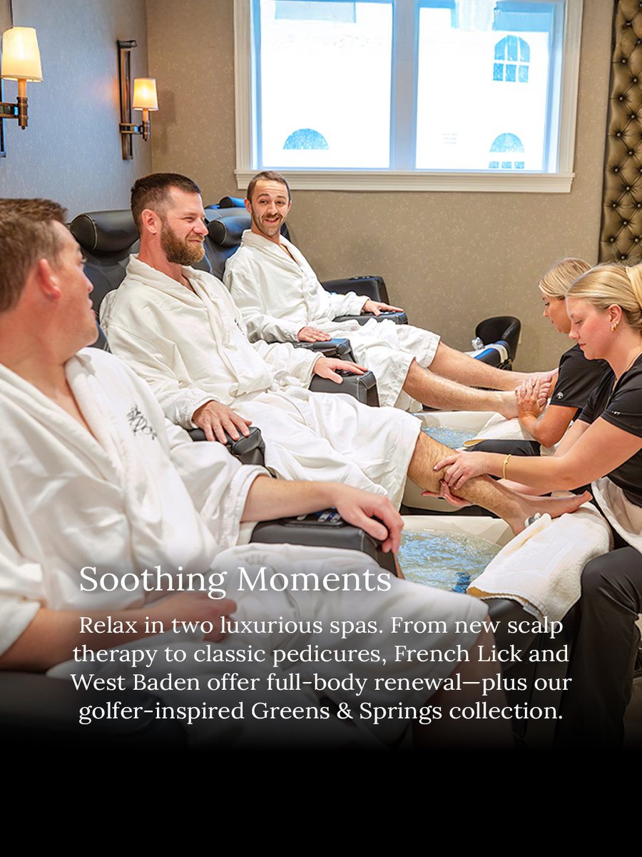 FL_Resort's tweet photo. Discover the grown-up side of French Lick Resort ✨
Unplug, recharge, and slow things down—with friends or an escape for 2.

https://t.co/55UXpDu7K7

#FrenchLickResort 
Must be 21 years or older to enter the casino. Gambling Problem? Call 1-800-9-WITH-IT, or text INGAMB to 53342. https://t.co/S4EhkgG7CJ